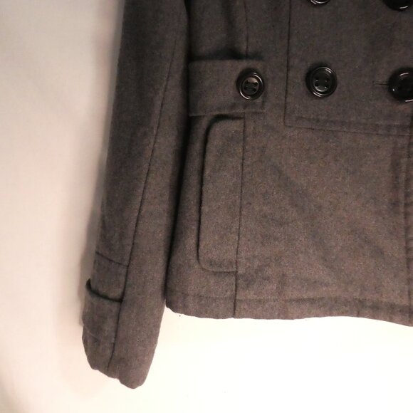 HERITAGE COLLECTION By BASS | xs - extra small | Grey Pea Coat | Ribbed Collar - Picture 6 of 15